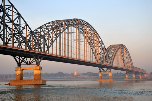 The New Sagaing Bridge over the Irrawaddy River