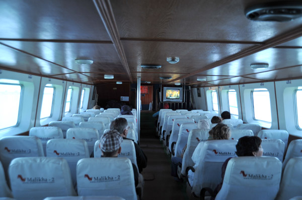 The cabin of the Malikha 2 Ferry