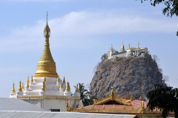Stupa with the summit of Popa Taung Kalat