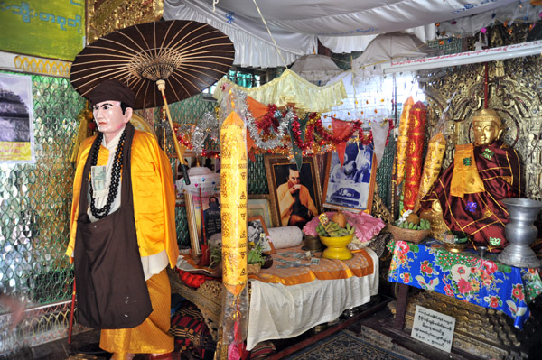 Shrine to a revered monk, Popa Taung Kalat Monastery