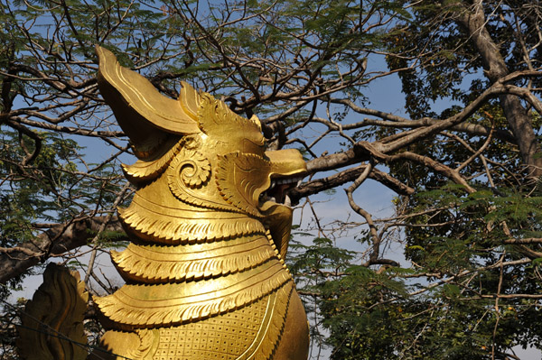 Burmese guardian lion, Mt. Popa