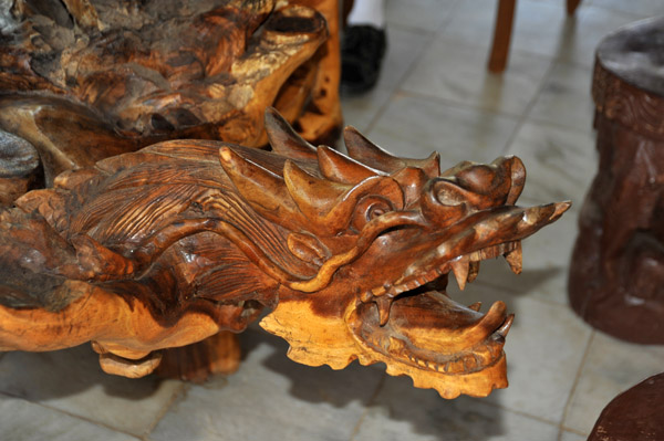 Beautifully carved table, Popa Mountain Resort