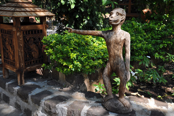 Whimsical monkey sculpture, Popa Mountain Resort