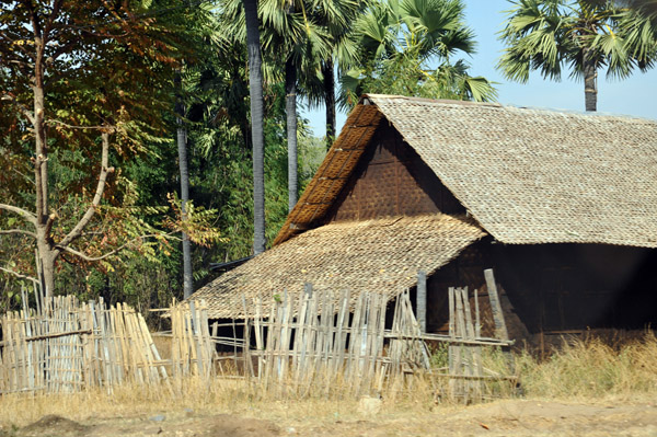 House of woven palm fronds, Myanmar