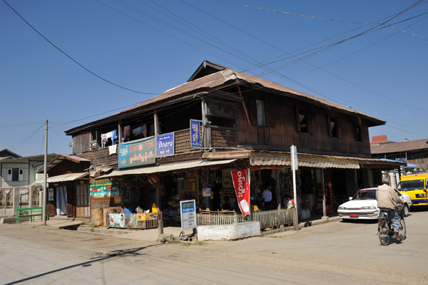Town of Nyaung Shwe at the north end of Inle Lake