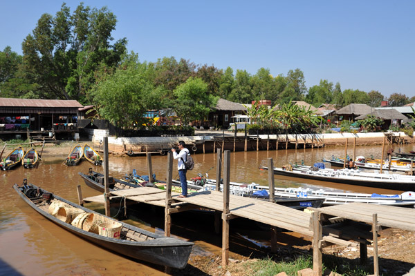 Docks on the canal at Nyaung Shwe