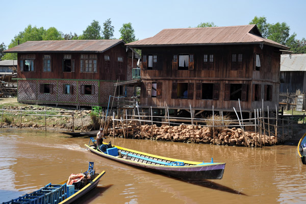 Boat on the Nan Chaung Canal at Nyaung Shwe