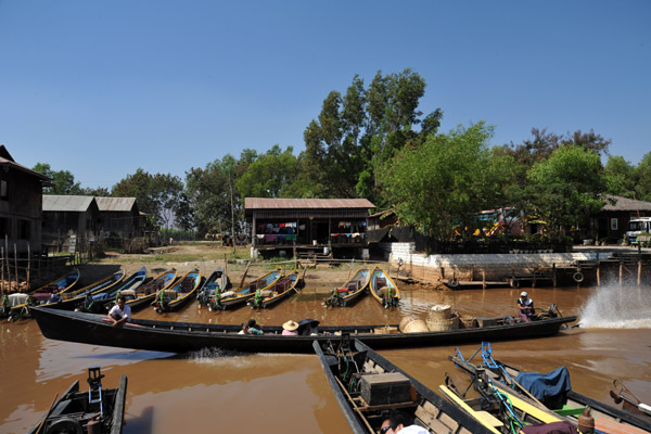 Long boat on the Nan Chaung Canal, Nyaung Shwe