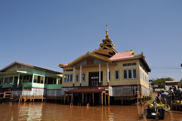 Temple on stilts along the Nan Chaung Canal, Nyaung Shwe