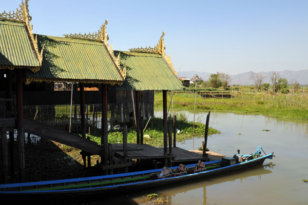 Dock of Jumping Cat Monastery, Inle Lake