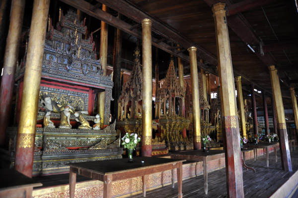 Hall of Ngaphechaung Monastery, Inle Lake