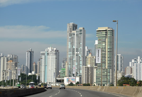 Towers of Coco del Mar, Panama City, from the Corredor Sur