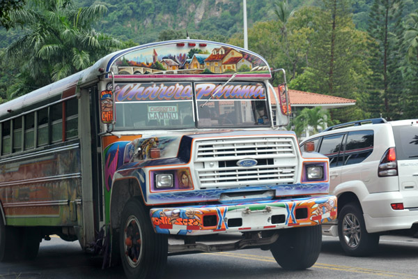 Latin American chicken bus in Panama City