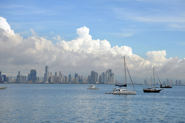 Sailboats off Amador, Panama City