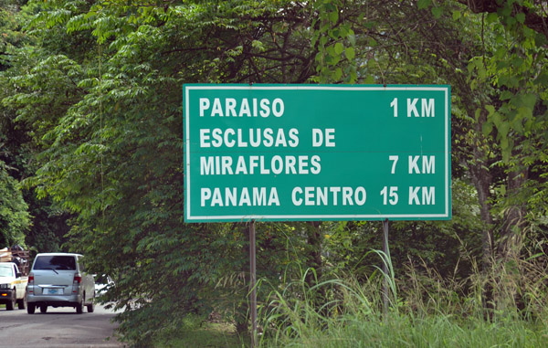 Esclusas de Miraflores, the first set of locks on the Panama Canal