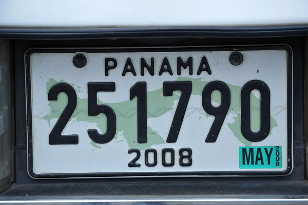 Panama License Plate, 2008