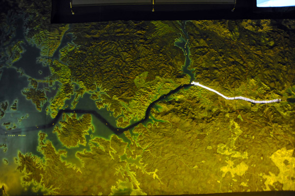 Model of the Panama Canal - central portion