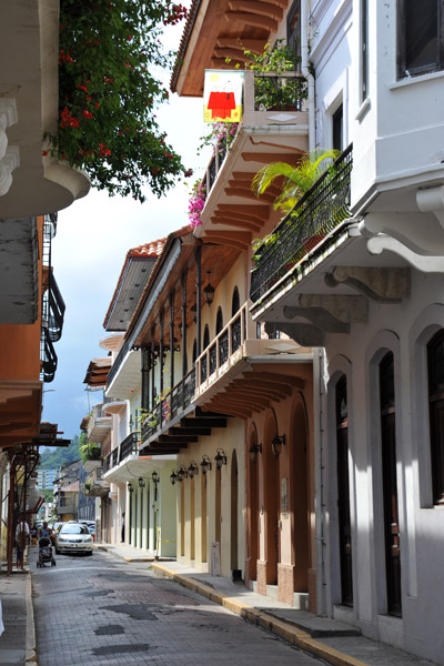 Beautifully restored street of the Casco Viejo
