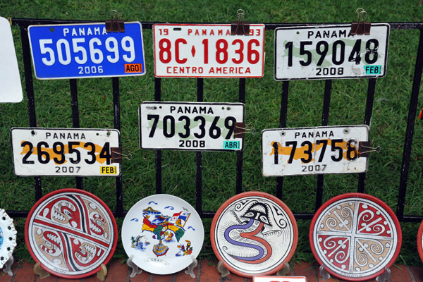 Old Panama license plates for sale near Las Bovedas