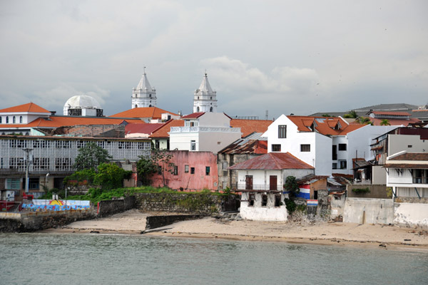 View of Casco Viejo with the cathedral towers from Las Bvedas
