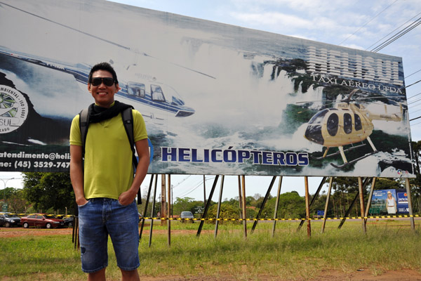 Billboard for Helisul Helicopter flights, Iguau Falls