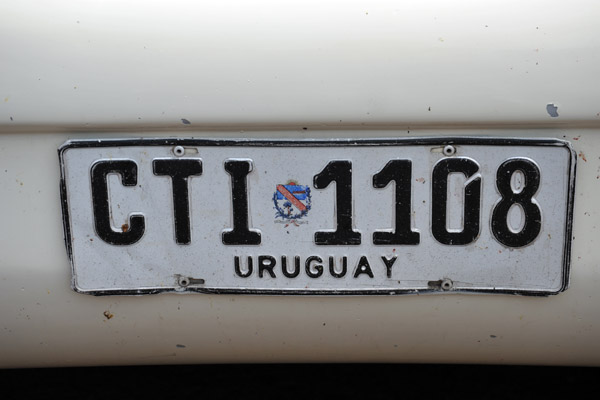 Uruguay License Plate - tourist at Iguassu Falls