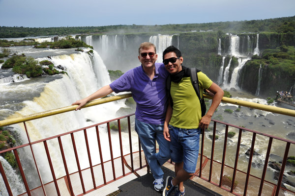 Dennis and Brian at Iguaçu Falls, Brazil