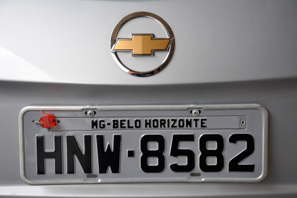 Minas Gerais License Plate - Belo Horizonte