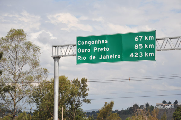 Driving from Belo Horizonte to our first destination, Ouro Preto/MG