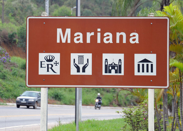Entering Mariana, a historic old town around 10km east of Ouro Preto