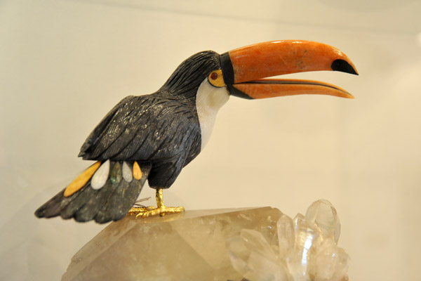 Toucan carved from semi-precious stones, Ouro Preto