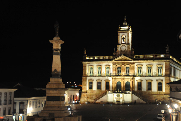 Praça Tiradentes at night, Ouro Preto