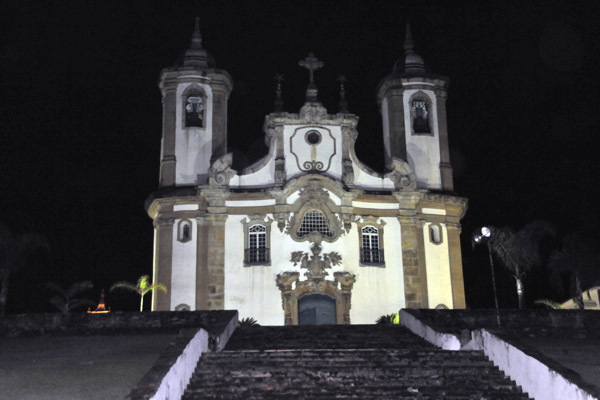 Steps of Nossa Senhora do Carmo at night, Ouro Preto