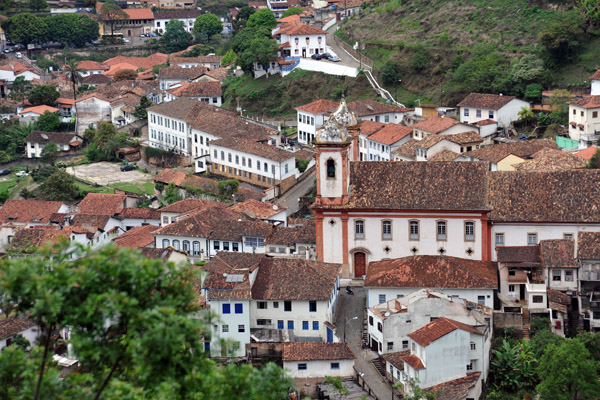 Looking down on the Conception Church, Ouro Preto