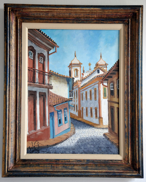 Painting at the guest house, Ouro Preto