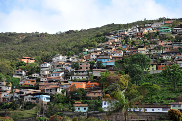 The hillside above Santa Efignia is covered with modern houses