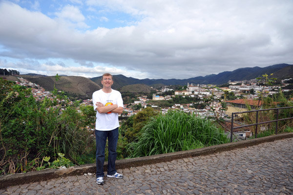Me at the Santa Efignia viewpoint, Ouro Preto