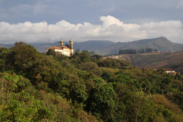 The first of Ouro Preto's glorious baroque and rococo churches comes into view
