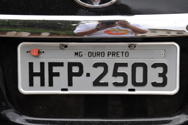 Brazil License Plate - Ouro Preto, Minas Gerais (MG)