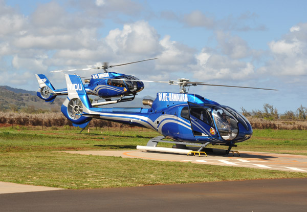 A second Blue Hawaiian Eurocopter(N11QP)  arrives 