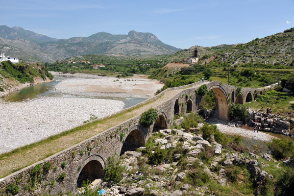 Mesi Bridge, linking the ancient trade route between Shkodr and Kosovo