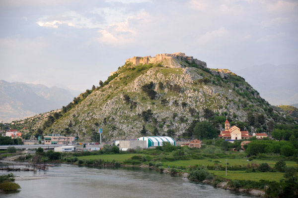 Rozafa Castle, on a hilltop at the confluence of the Bun and Drinit Rivers