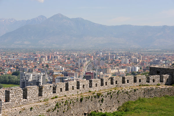 Walls of the First Courtyard with the city of Shkodr
