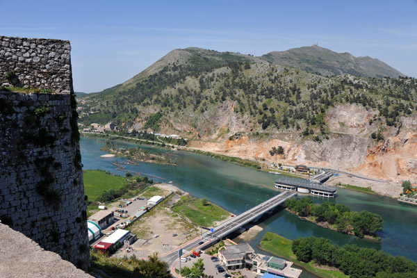 The new bridge over the Bun River linking Shkodr with Ulcinj in Montenegro