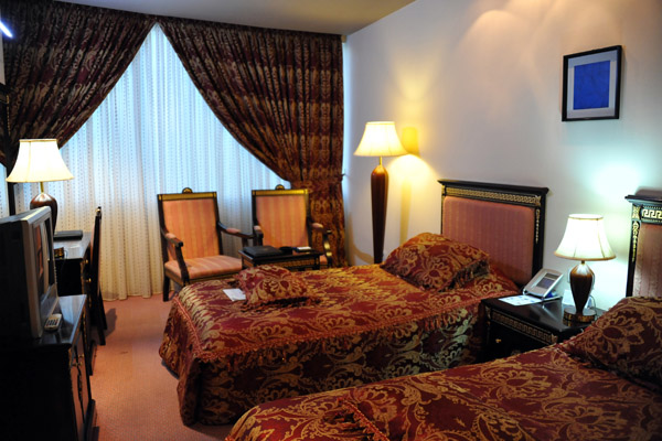Guest room of the Europa Grand Hotel