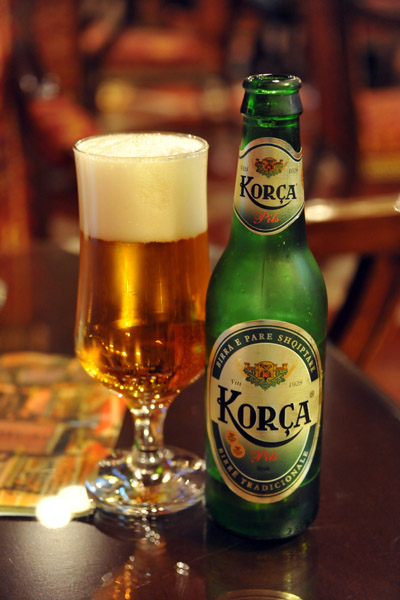 Kora, one of Albania's domestic beers