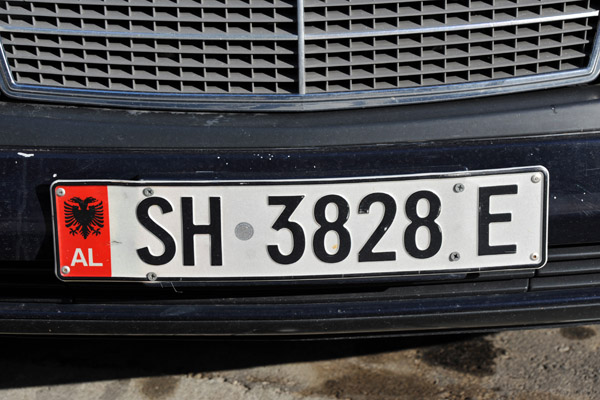 Albanian license plate