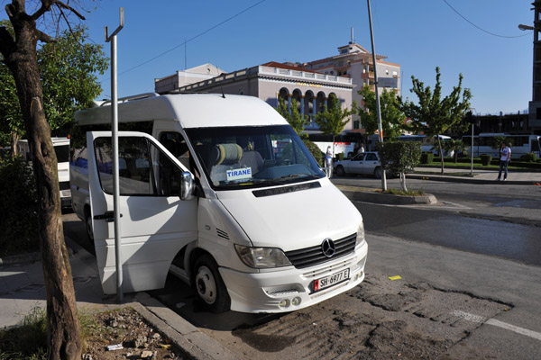 Minibus for Tirane from Democracy Square, Shkodr