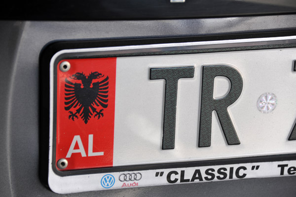Tirane license plate