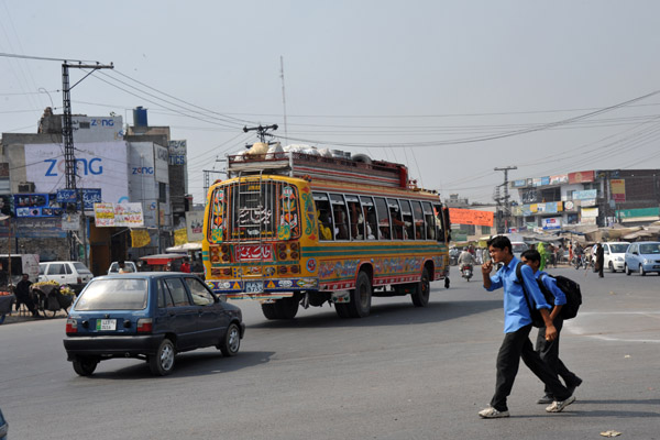 A bus on the Grand Trunk Road